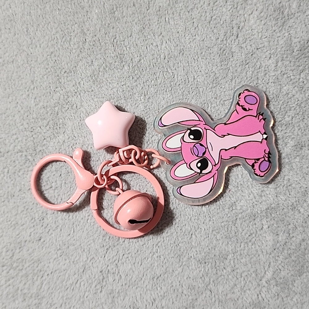 Charming Pink Stitch Keychain
